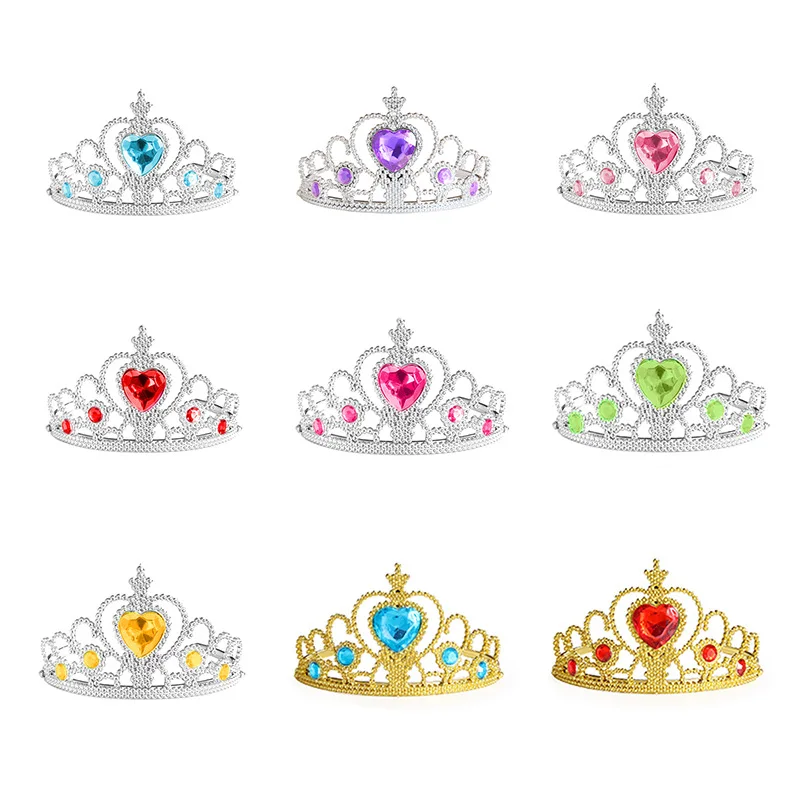 Children Queen Crown Photography Props Tiara Princess  Dress Up Crowns Hairband Headdress For Girls Kids Headband Accessories