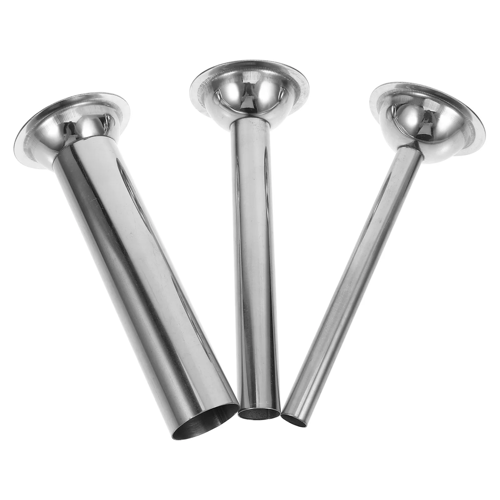 

3pcs Stainless Steel Filler Sausage Stuffer Strong Meat Filling Tube For Beef Pork Turkey Easy Cleaning Kitchen Tool