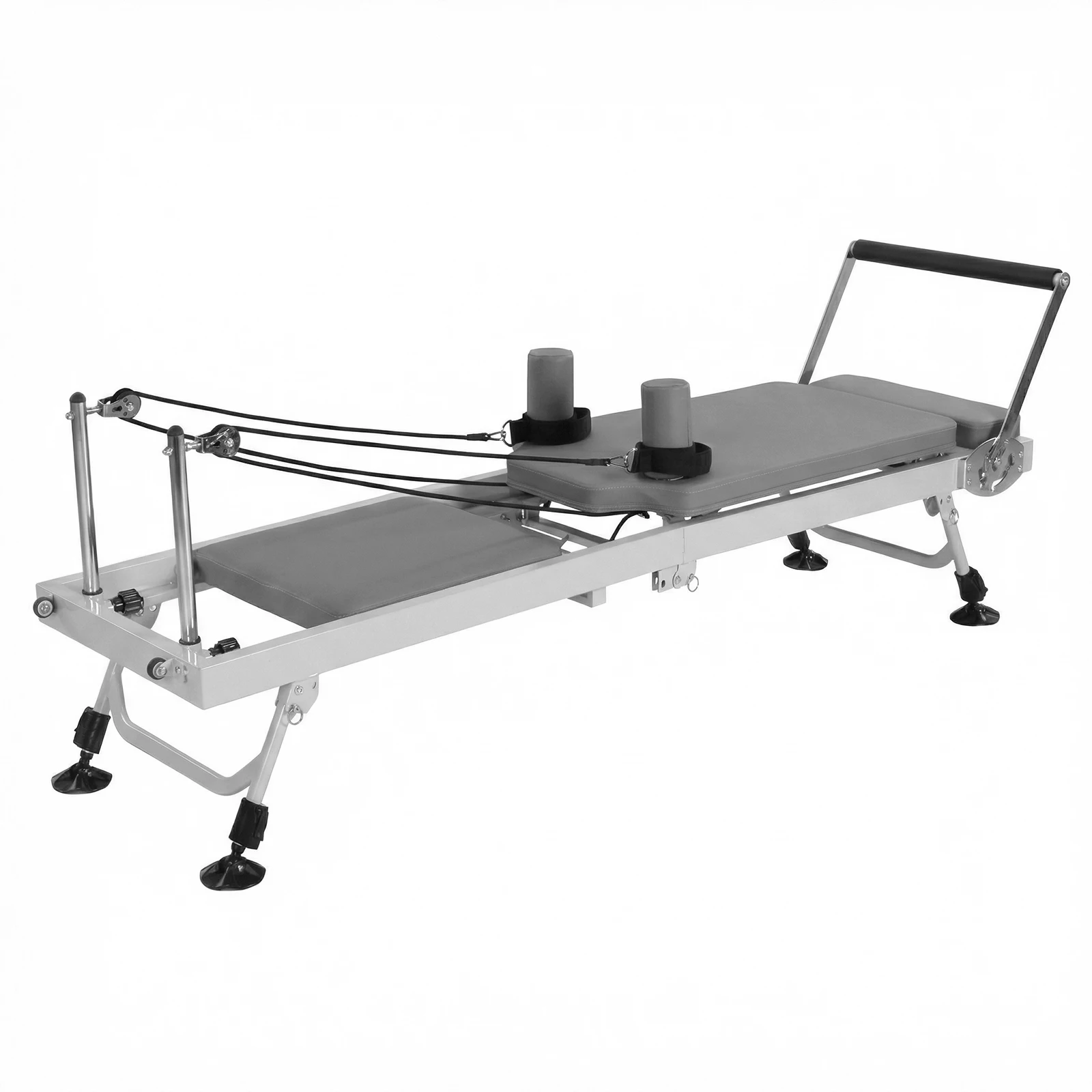 

Портативный пилатес-тренажер 78 In Smooth Glide Carriage Reformer с пружинным сопротивлением, грузоподъемность 300 фунтов, подходит для всех уровней подготовки