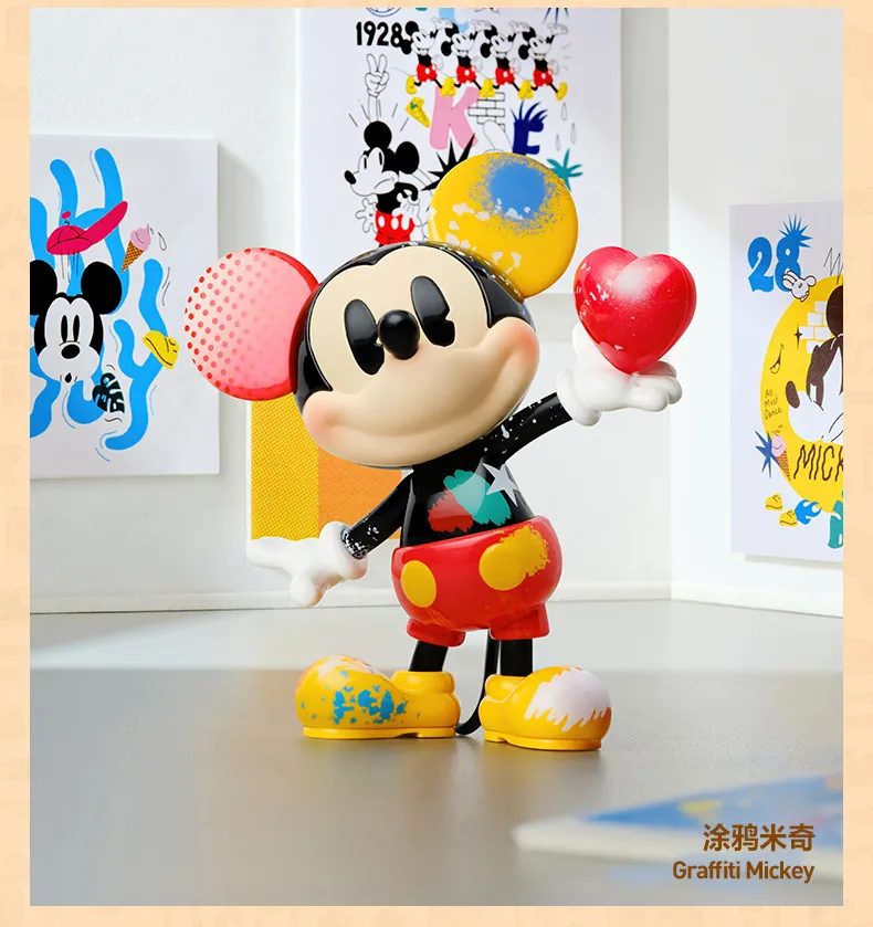 POPMART Prodotto più venduto Topolino Creativo Serie Boundless Figurine Scatole cieche Collezione a sorpresa Kawaii di regali di compleanno
