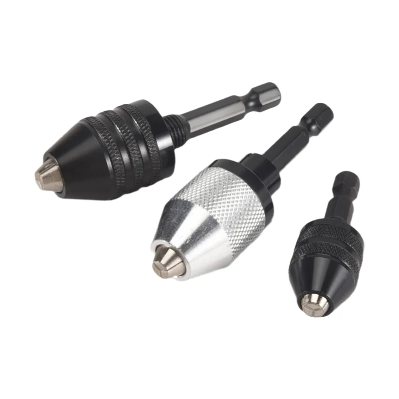 AEE6-3PCS 1/4 بوصة عرافة عرقوب مثقاب ظرفي بدون مفتاح التغيير السريع محول محول تأثير التدريبات بت ، ملحقات الأدوات الكهربائية