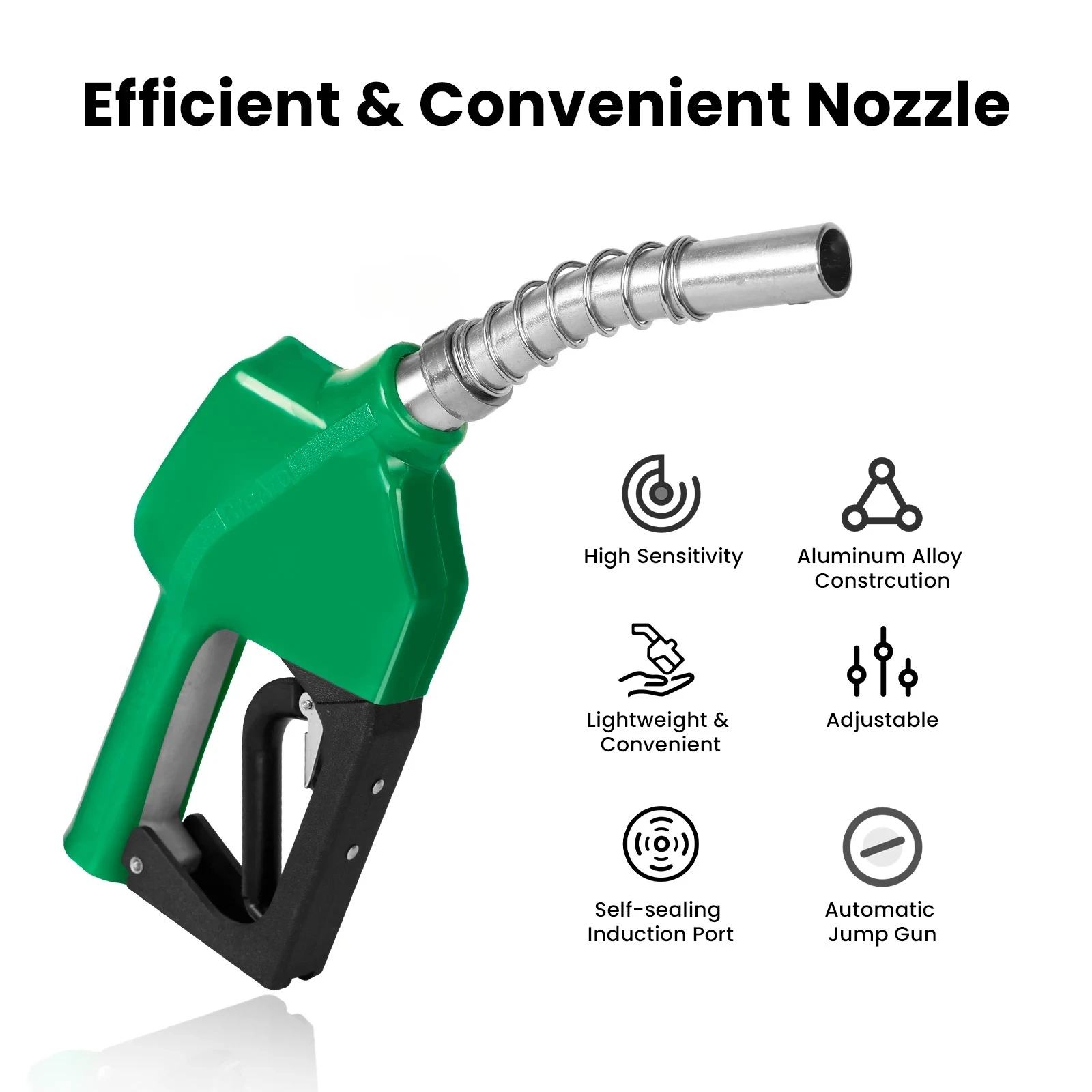 Pistol Refueling Machine Auto Shut Off Fuel Diesel Refueling Gun Aluminum Alloy Refueling Nozzle for Garage/Gas Station