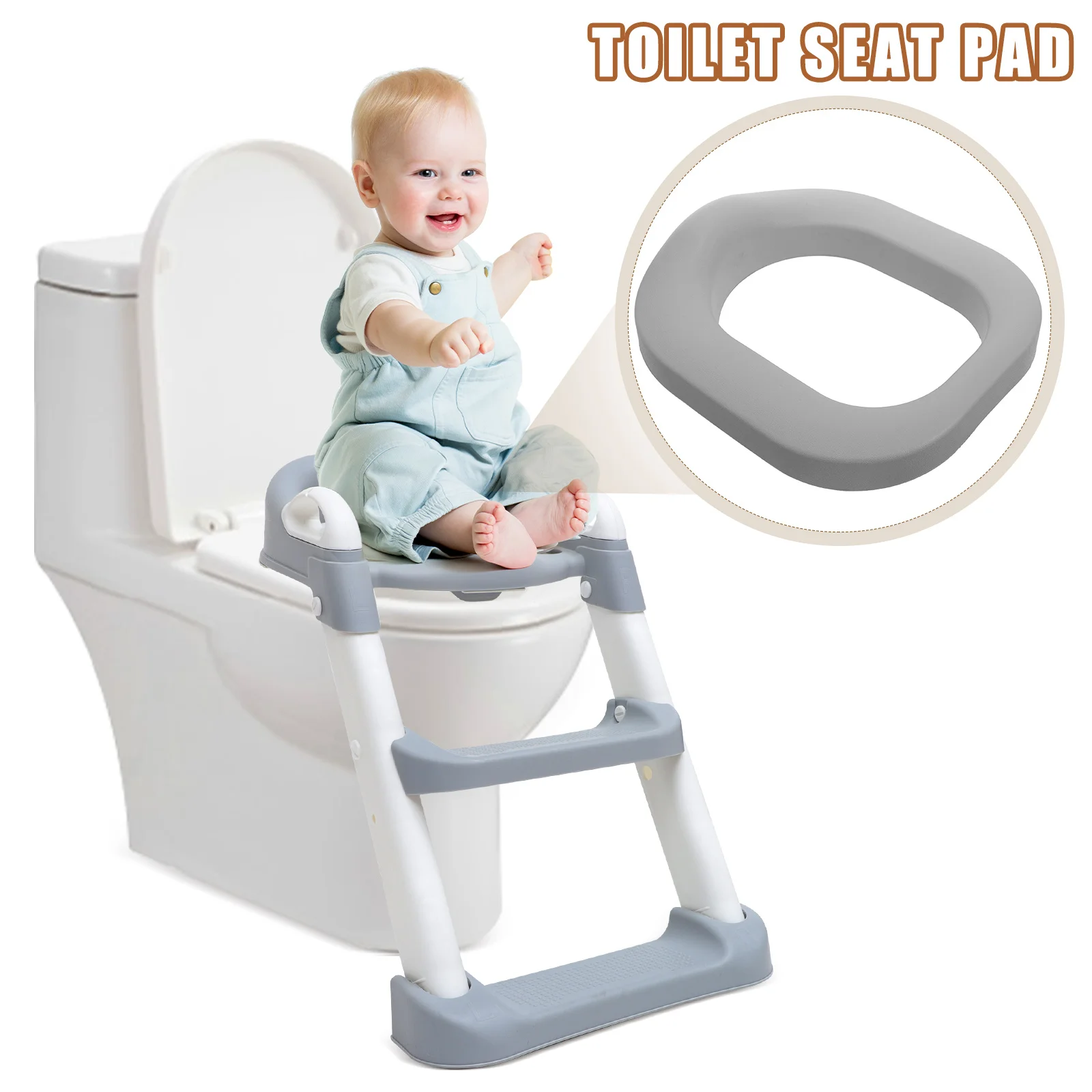 

Toilet Seat Pad PU Cushion Soft Comfortable Washable Non Slip Bathroom Accessories Training Mat Cover