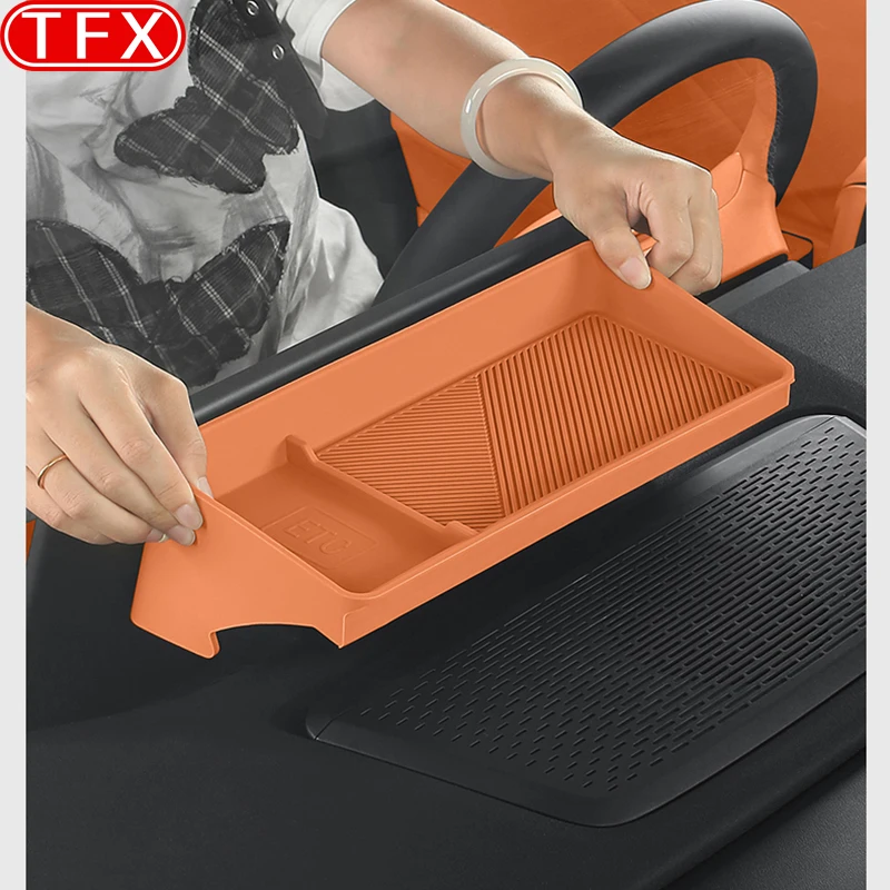 

For Changan Deepal S05 2024-2026 Car Rear Screen Storage Box Central Control Navigation ETC Bracket Storage Box Auto Accessories