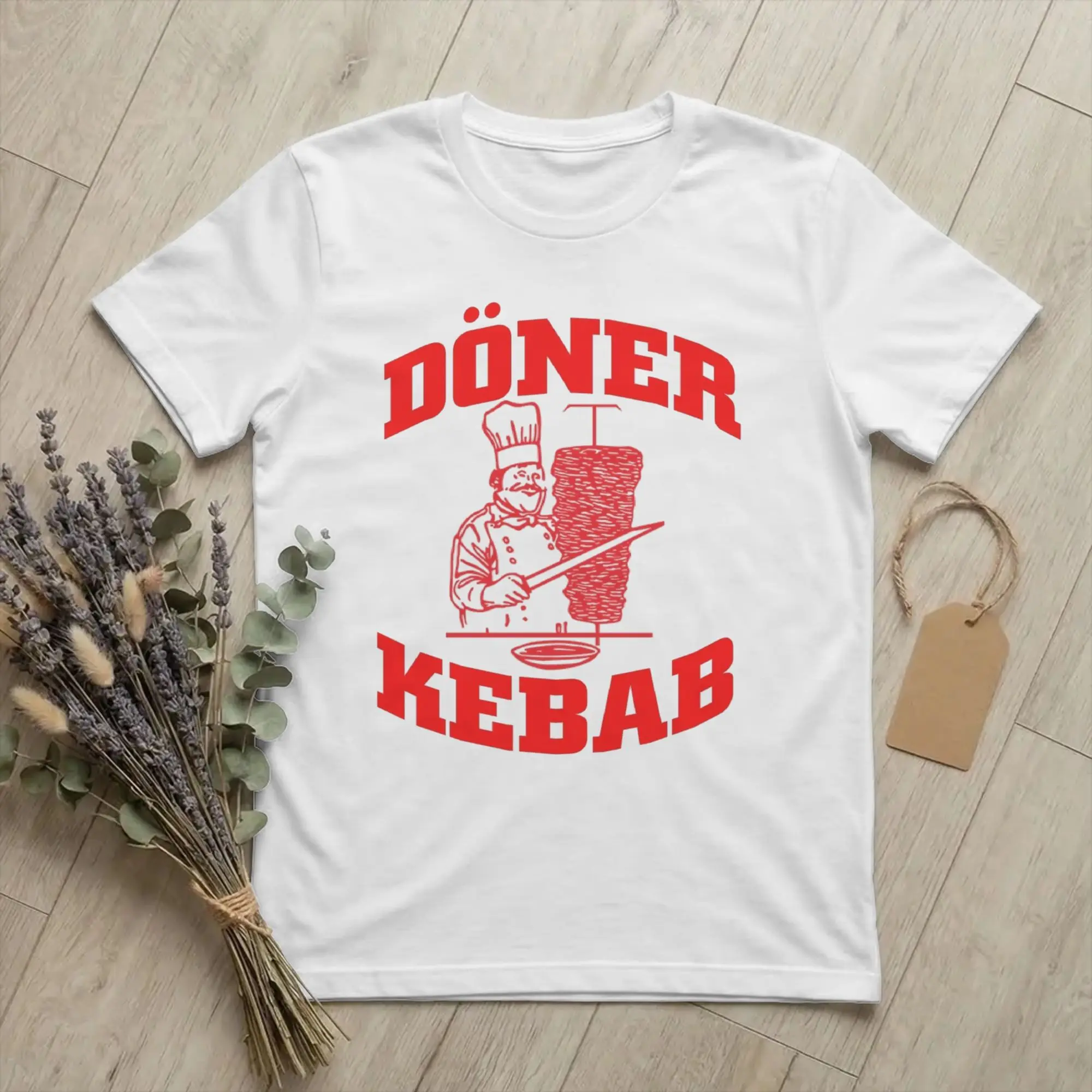 Men's Doner Kebab Lustig Grill Master Foodie T Shirt  100% Cotton merch Casual Short Sleeve Crew Neck Tees Summer T-Shirts