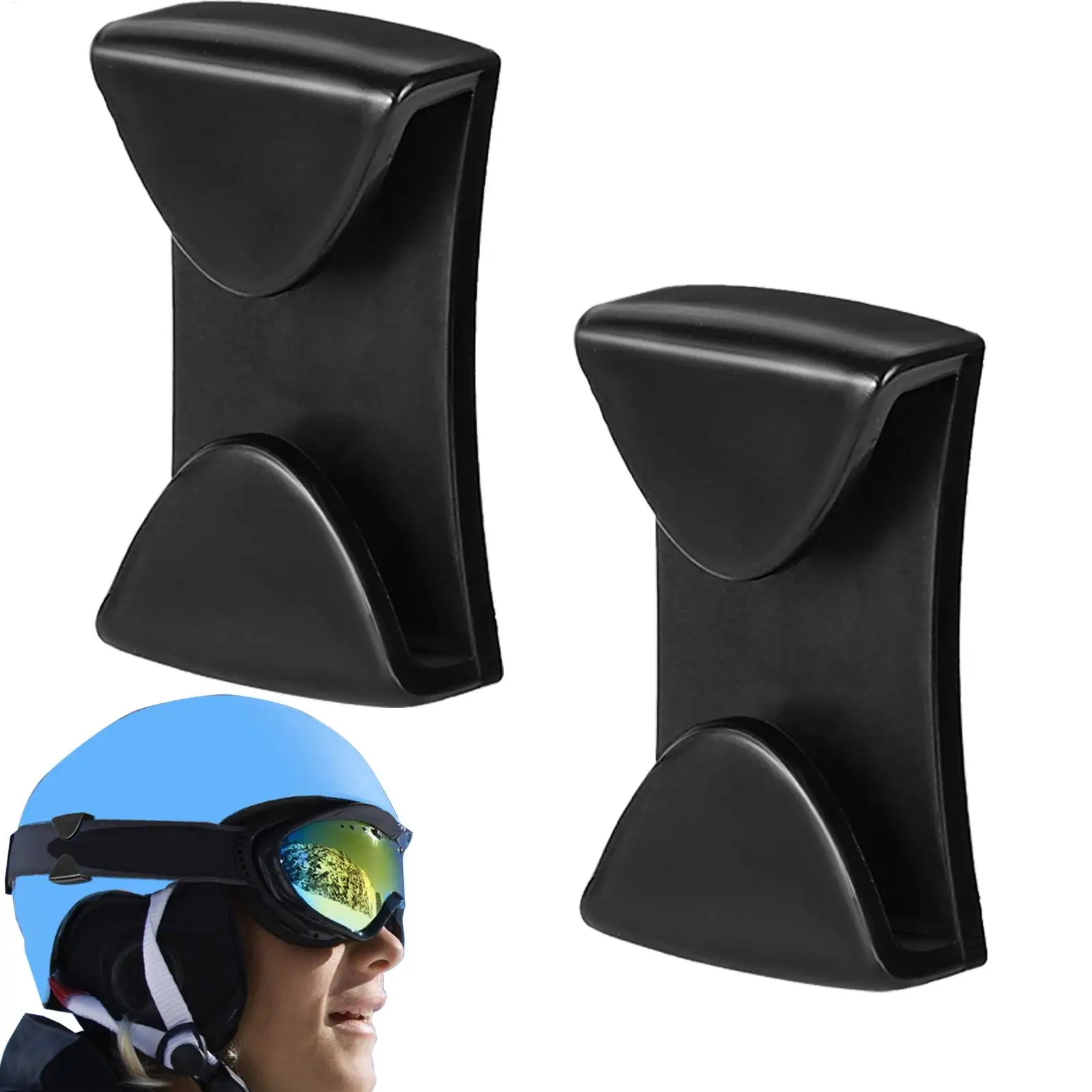 2pcs Clips for Ski Goggle Goggle Grip Anti-Drop Goggle Clips Side Rails Belt Buckles Multi-Functional Sports Ski Accessories