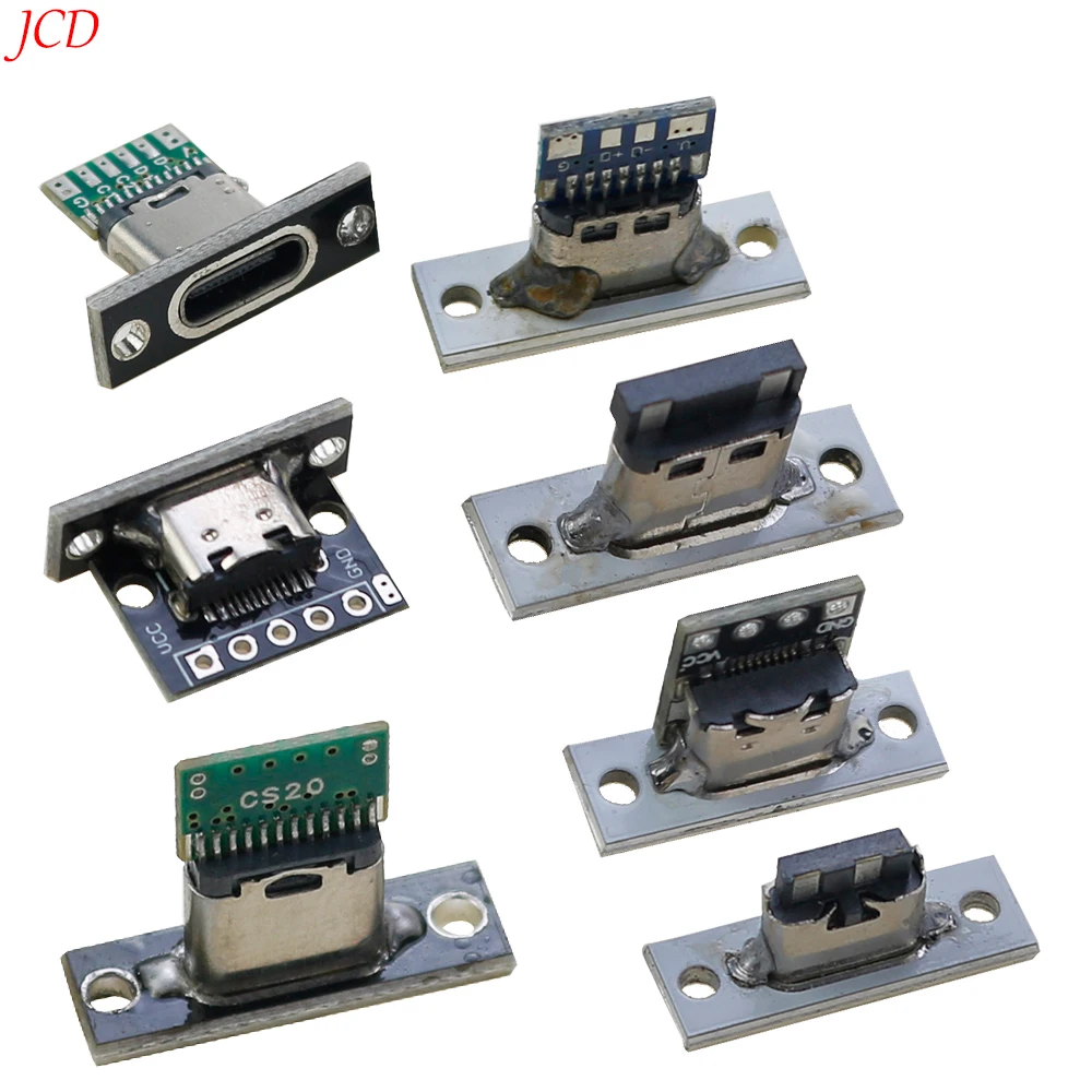 2/4/6P Type-C Female Double-sided Positive and Negative Plug-in Test Board USB3.1 With PCB Board Connector Data Charging Port