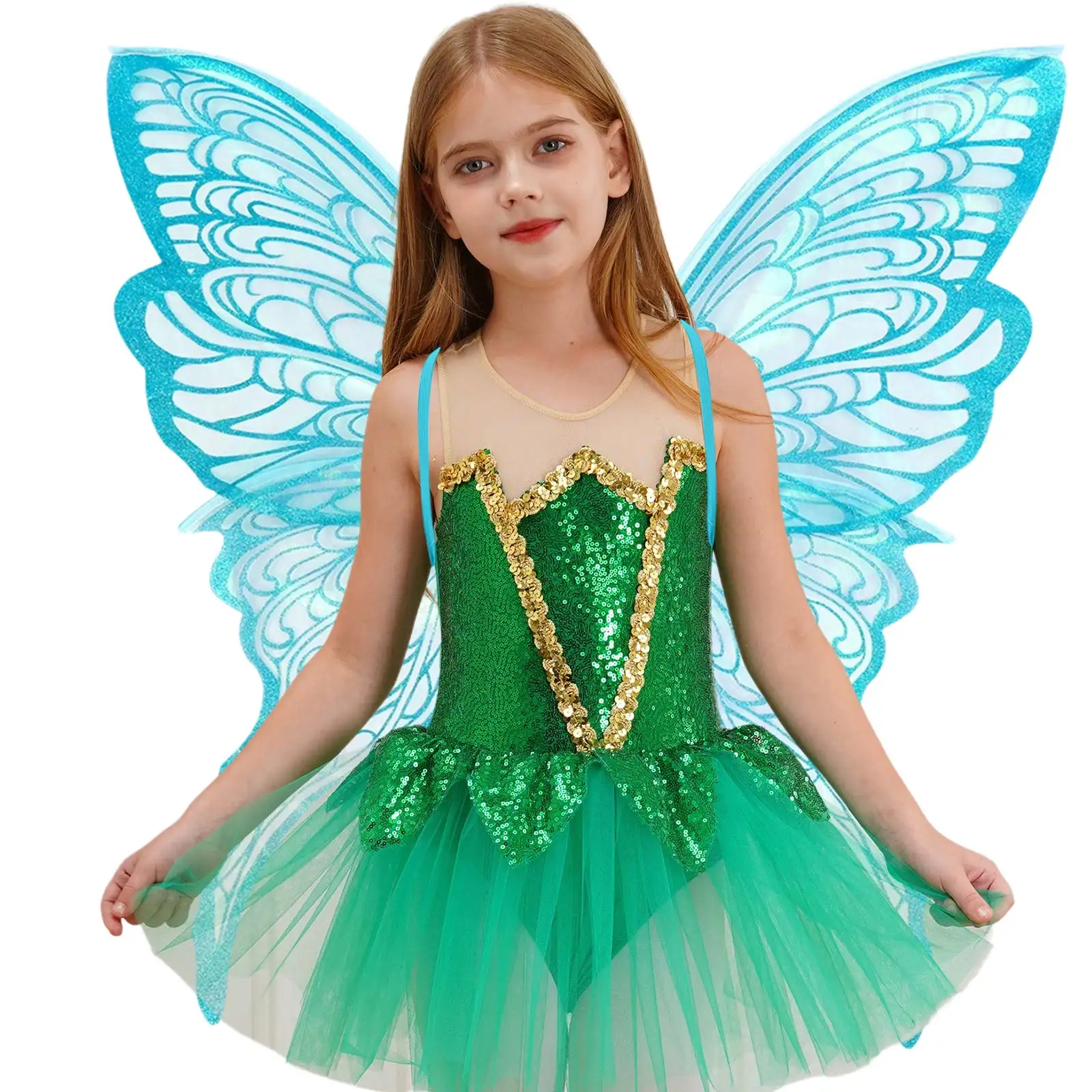 Stylish Fairy Wings for Adults Dress Up Sparkling Sheer Wings Butterfly Fairy Halloween Costume Angel Wings for Women