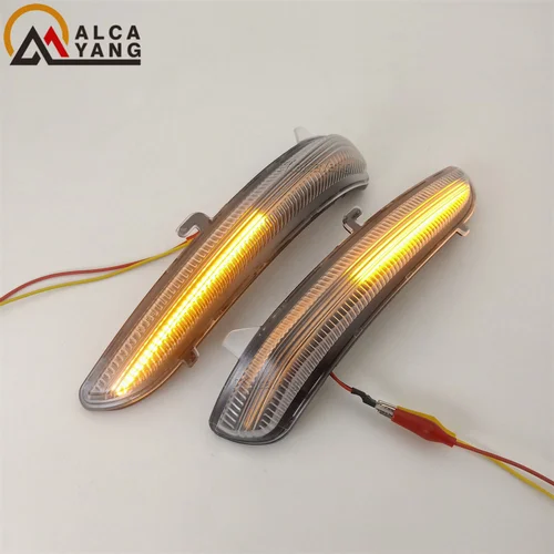 Imagen 2 del producto Para Peugeot 208 2008 para Citroen C3 C4 2 uds luces intermitentes de espejo lateral LED dinámicas lámparas indicadoras de señal de giro secuencial