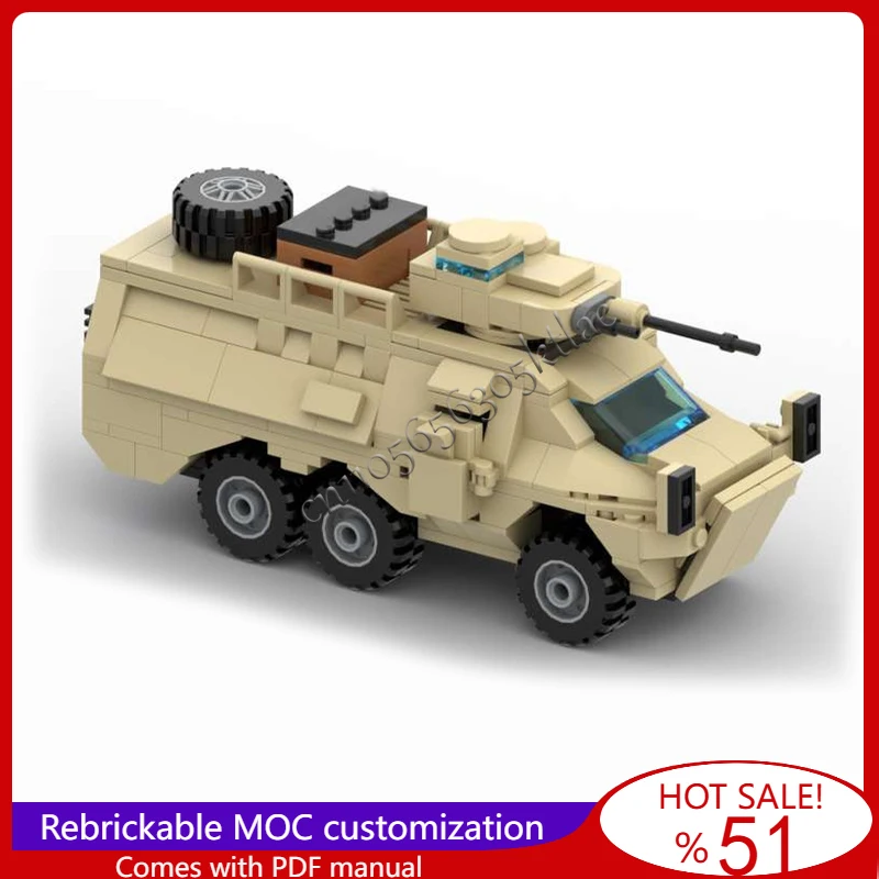 

289 шт. MOC настроить боевую серию Ratel 20, бронированная модель носителя, собранные развивающие креативные детские игрушки, рождественские подарки
