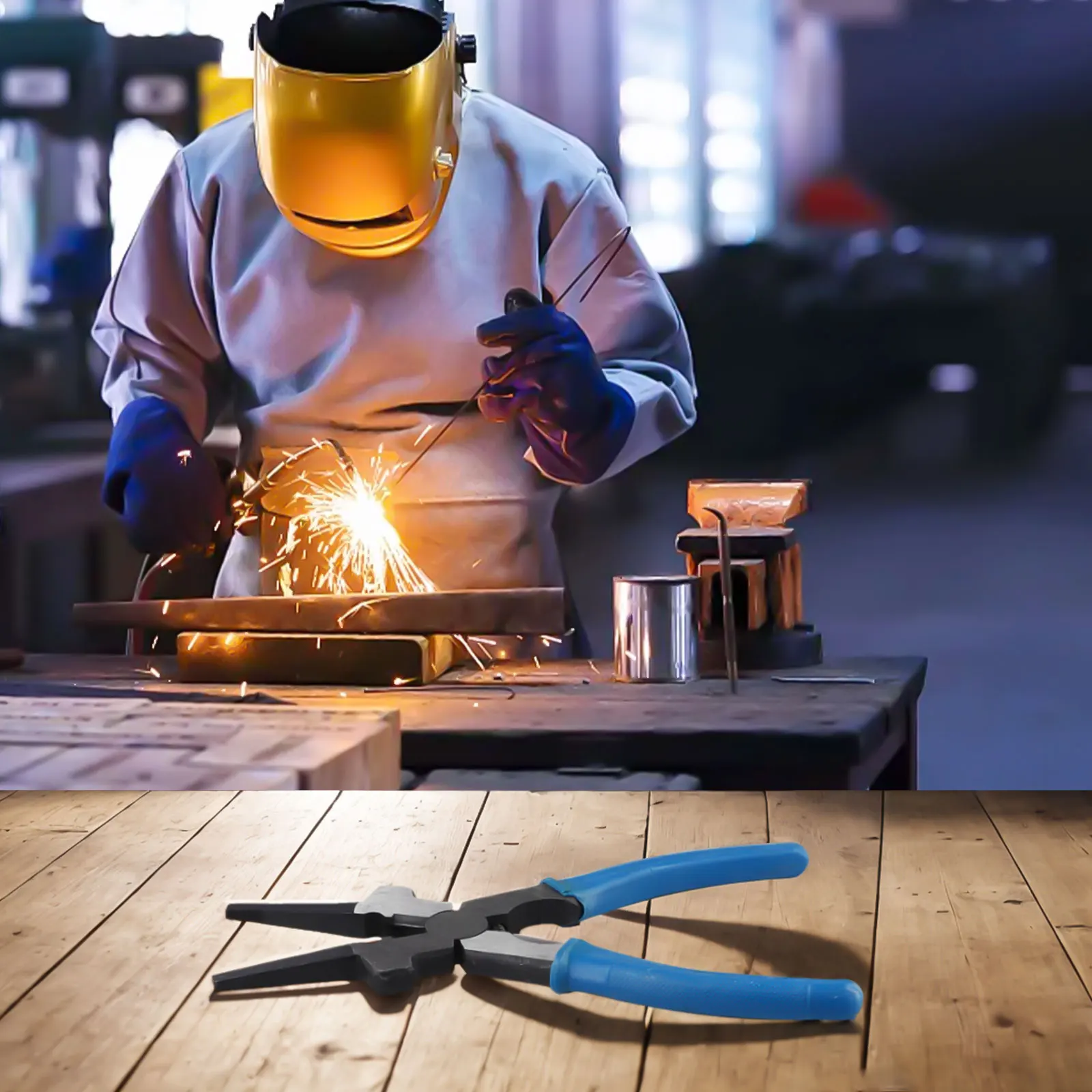 

High Carbon Steel 8inch Multi-Function Welding Pliers Welders 210mm 45# High Carbon Steel 45# Steel Cleaning TIP