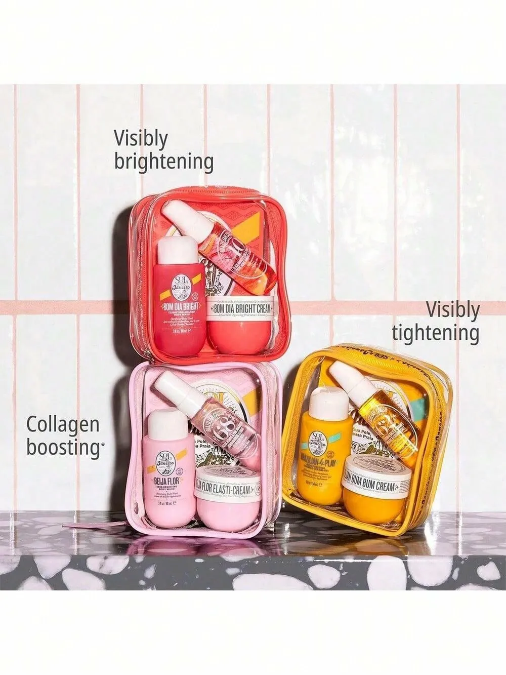 Sol de Janeiro Bum Bum Jet 3-delige set crème 50 ml + douchegel 90 ml + parfumlichaamsmist 30 ml, verstevigende lichaamsverzorging Langdurige geur