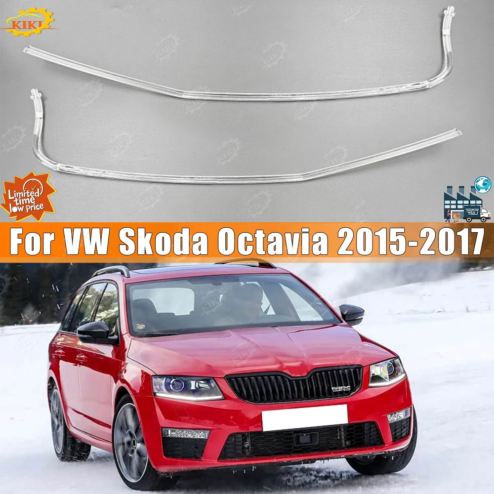 

Подходит для VW Skoda Octavia 2015-2017, новая акриловая светодиодная лампа, трубка для дневных ходовых огней, трубка для фар.