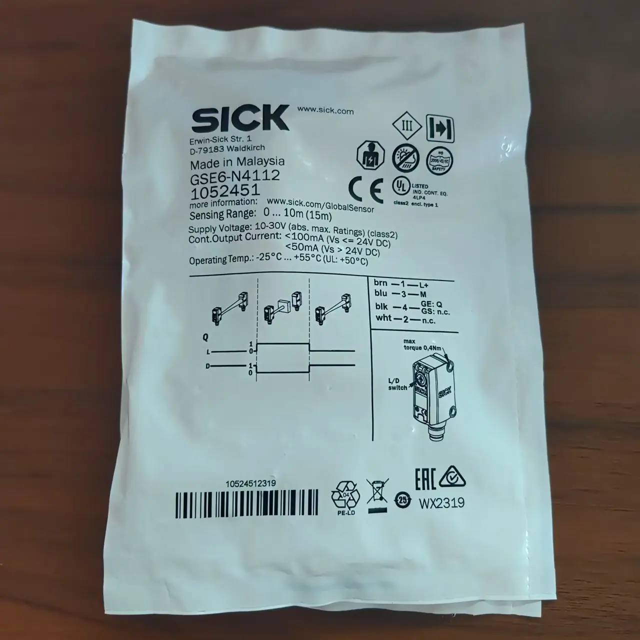 

Sick Opto-reflective Sensor GSE6-N4112 Order Number 1052451 Photoelectric Switch In Stock New Brand original Color Sensor