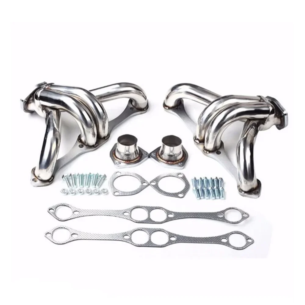 

Комплект выпускного коллектора и прокладок, трубка из нержавеющей стали, выхлопной коллектор для Chevy SBC Small Block SB V8 262 265 283 305 327 350