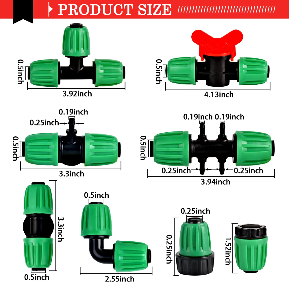 1/2 rura PE 16mm woda z węża złącze rury rozdzielacz Tee sprzęgło do 4/7mm 1/4 węża podlewanie ogrodu nawadniania kropelkowego