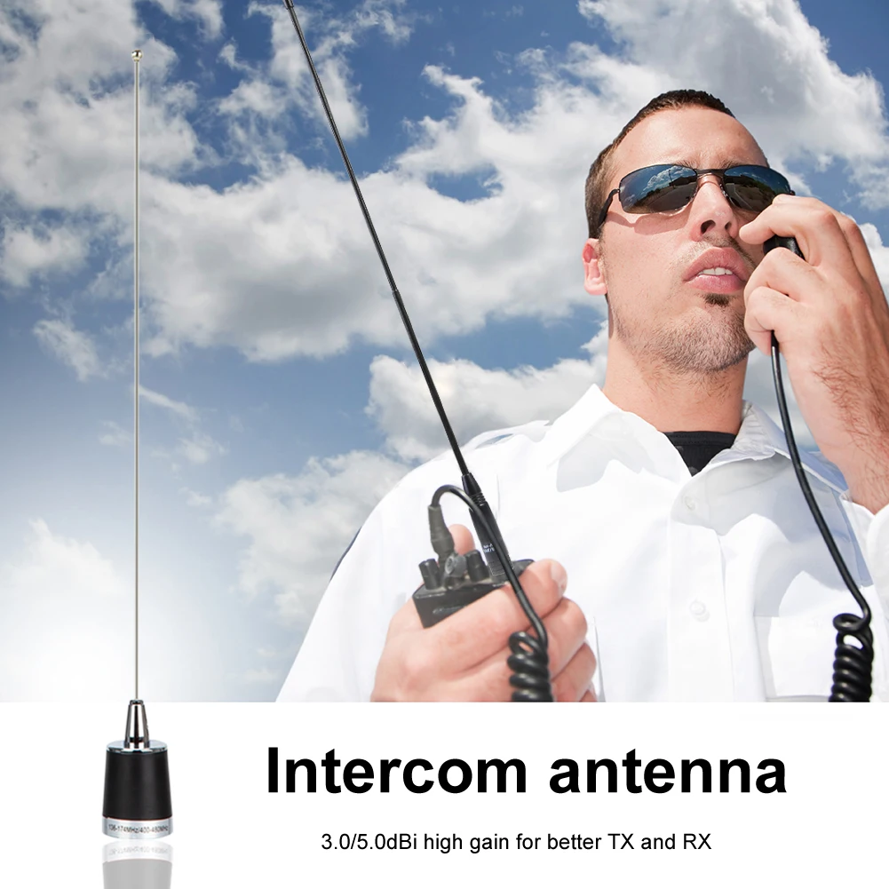 เสาอากาศ NMO Daul Band VHF/UHF 100W 144/430MHz เสาอากาศสำหรับวิทยุรถยนต์ UV Band NMO เสาอากาศอุปกรณ์เสริม