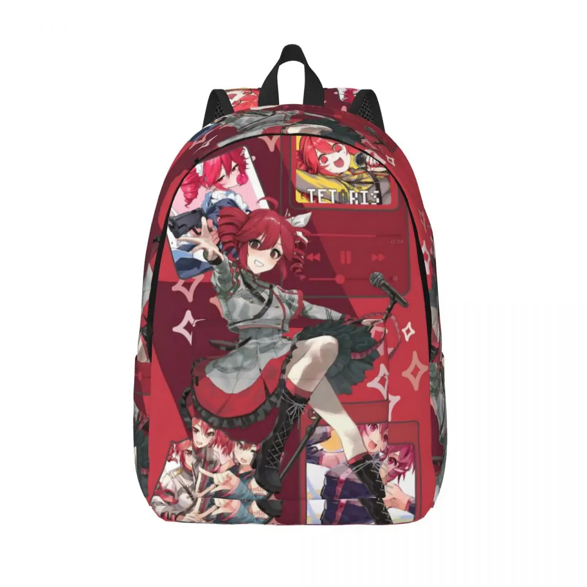 

Virtual Singer Kasane Teto Backpack Elementary High College School Student Book Bags Men Women Canvas Daypack with Pocket