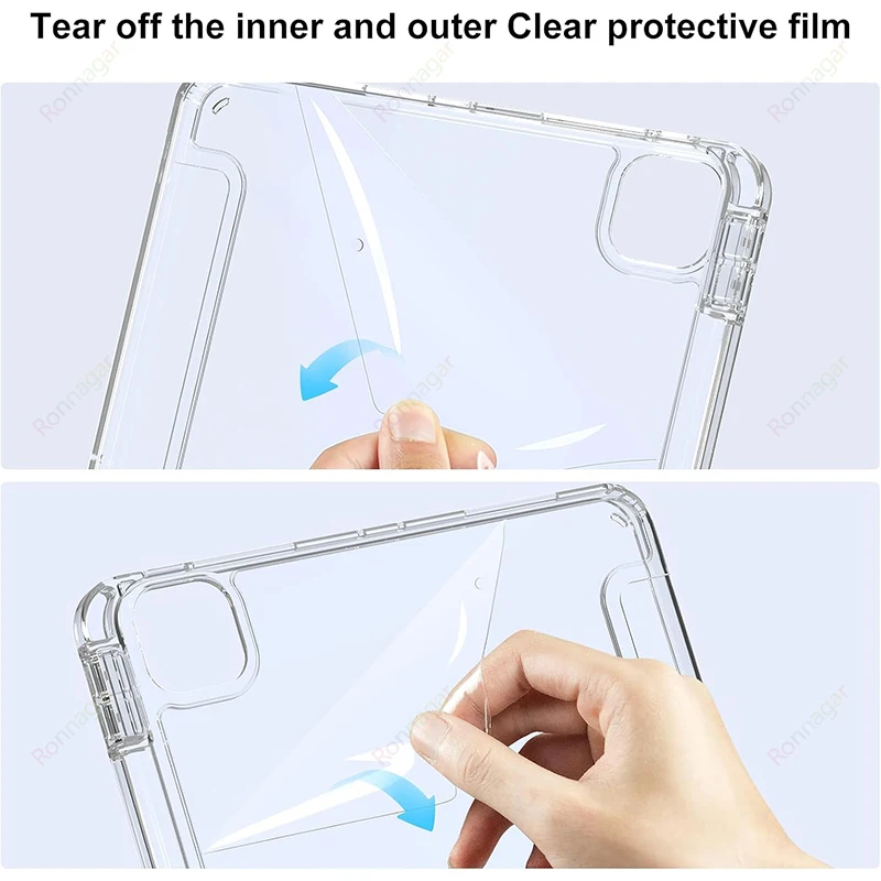 Case for Lenovo Tab M11 11inch Case with Pen Holder Transparent Clear Acrylic Hard Back Cover for Lenovo M11 Tablet Case TB330FU