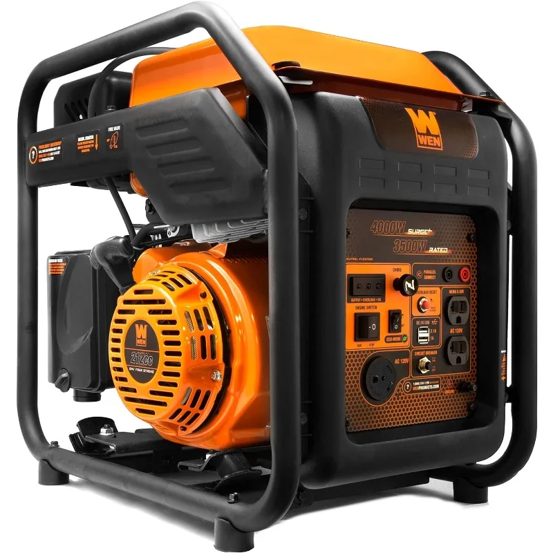 GN400i RV-Ready 4000-Watt Open Frame Inverter Generator, CARB Compliant, Black/orange