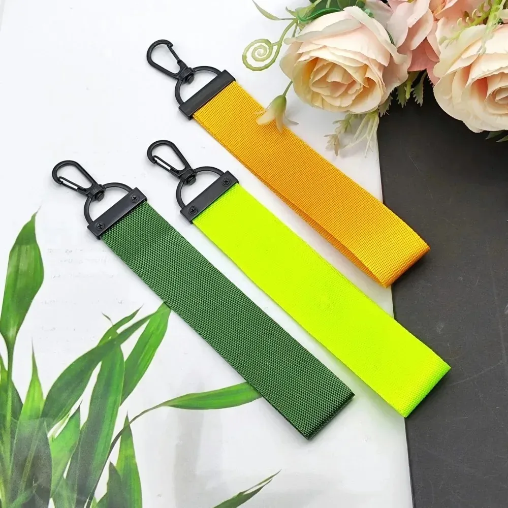 

Solid Color Webbing Keychain Printable Personalized Book Bag Pendant Jewelry Accessories Streamer Wild Ride Key Carry
