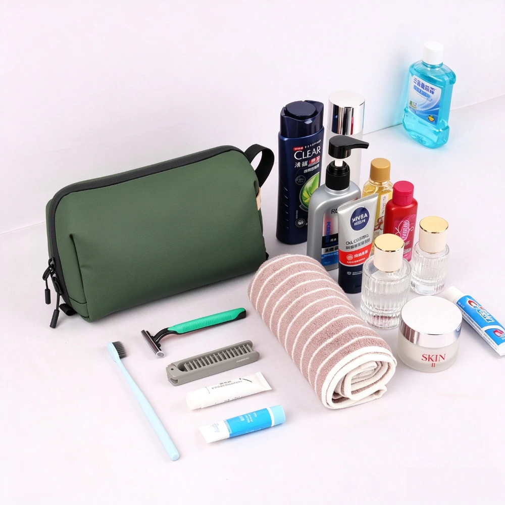 Travel Toiletry Bag Wet Dry Separation Waterproof Cosmetic Bag Large Capacity Hanging Makeup Organizer for Travel Bathroom