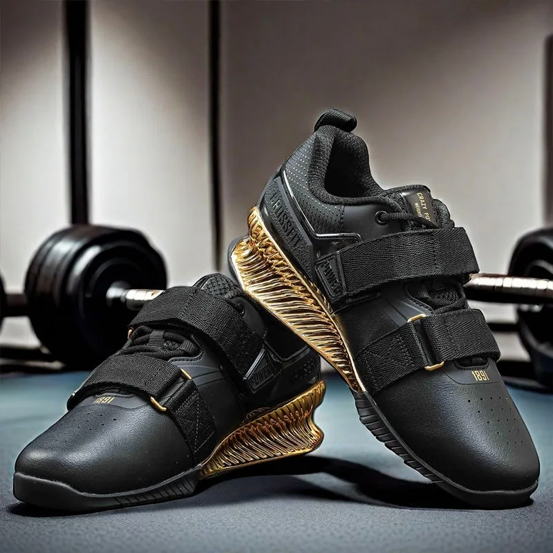 Professional Weightlifting Shoe Men's and Women's Deadlift Shoes Indoor Fitness Strength Squat Shoes Wear-resistant Sports Shoe