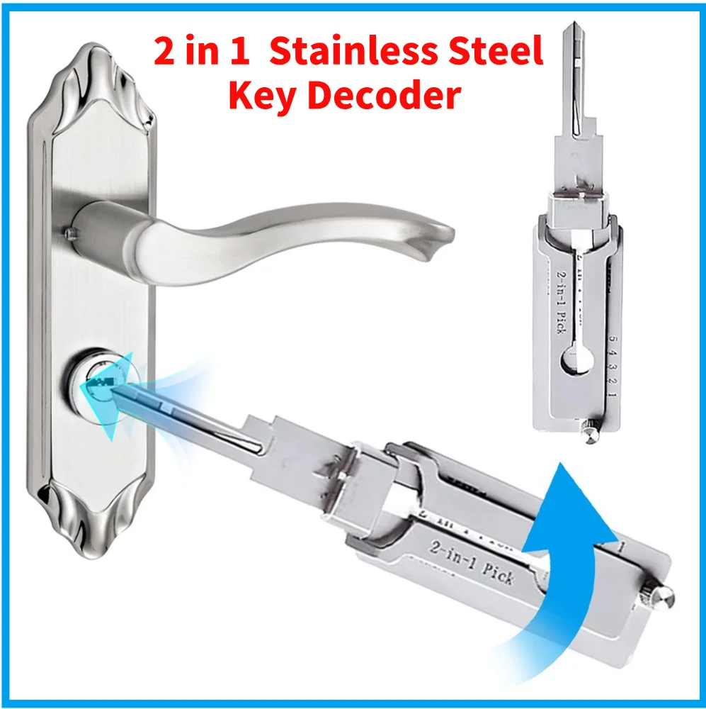 

SS001 Прецизионный инструмент из нержавеющей стали 2 в 1, набор крючков и отмычек для ключей, набор ручных инструментов для уплотнительного кольца, набор инструментов для ремонта и ремонта