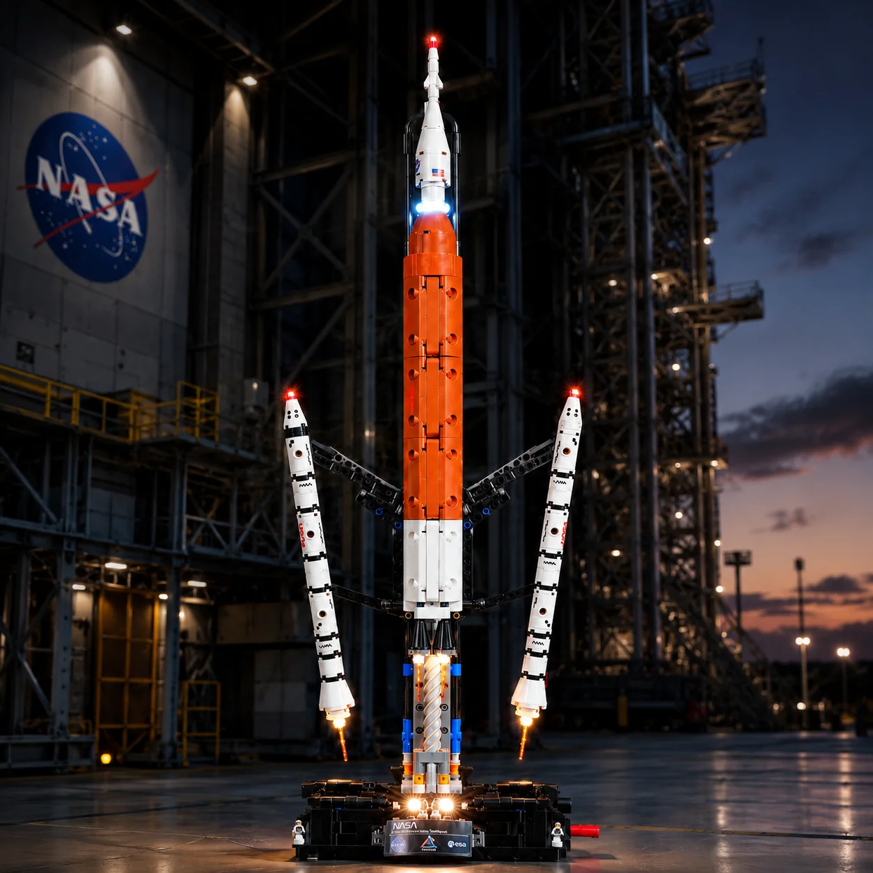HPROSPER 5V LED-Licht (kein Modell) für Technic NASA Artemis Space Launch System Rocket 42221, dekorative Lichter mit Batteriekasten