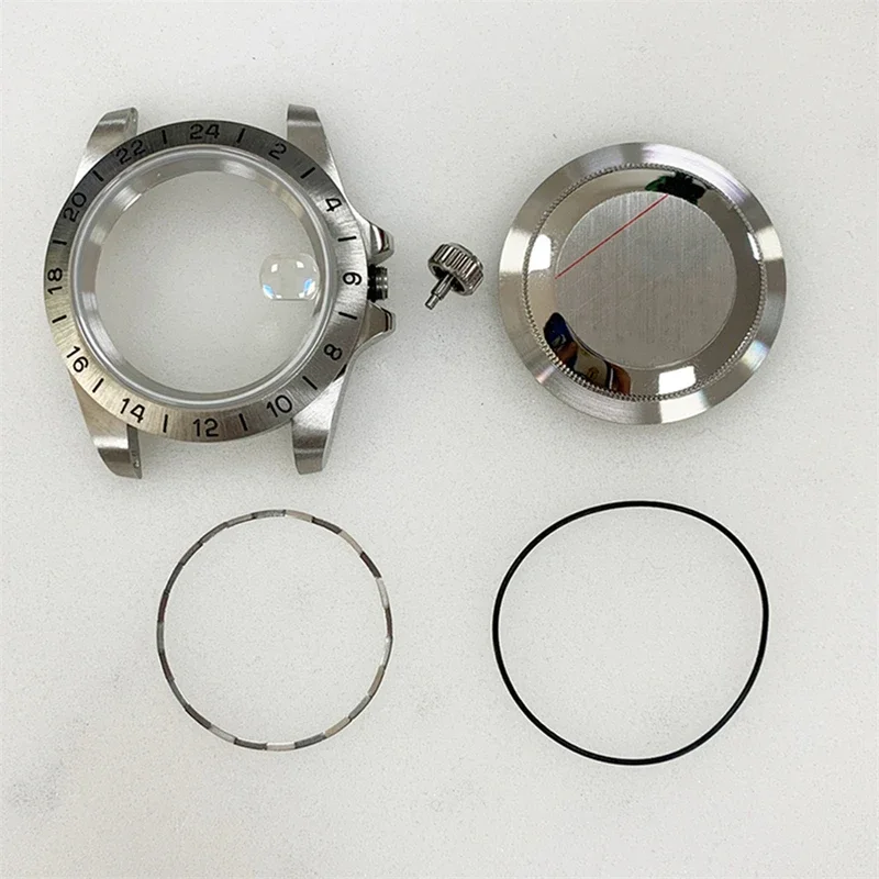 for NH35 NH36 39mm Solid/Clear Bottom Watch Case Sapphire Glass Stainless Steel Cover for Nh34 Movement
