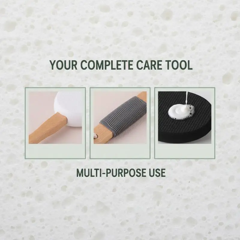 Multi-Function Lotion Sunscreen Ointment Applicator Silicone Long Handle Body Cleaner Shower Brush Sunscreen Back Applicator