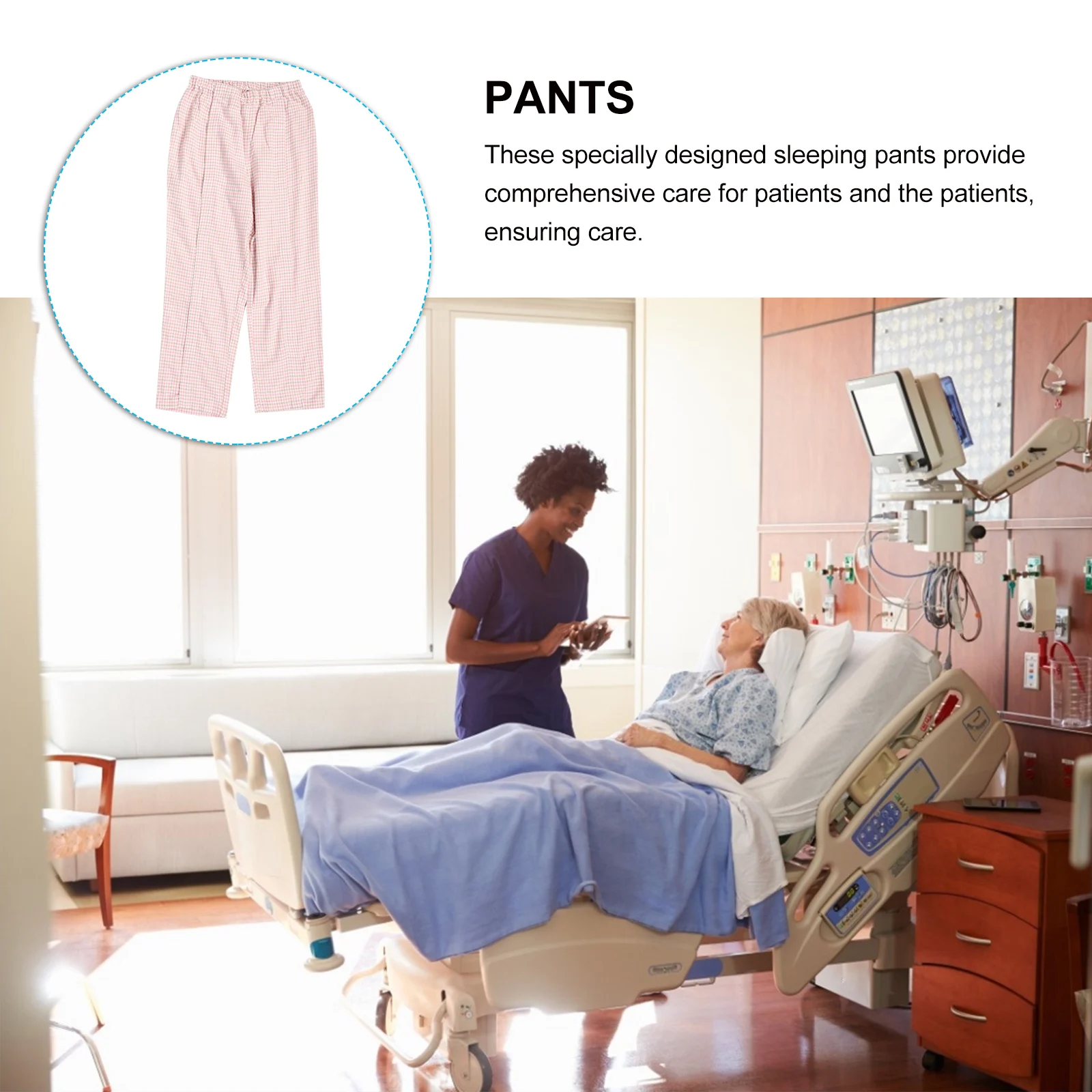 

Washable Long Decorative Patient Comfortable Elderly Trouser Breathable Nursing Trouser Elderly Post-Surgery Care