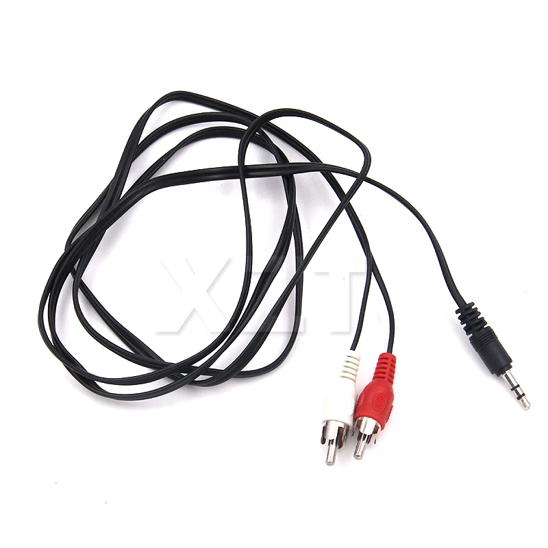 1pc 3.5mm Jack to 2 RCA Audio Cables Stereo 3.5 mm Male to RCA Male Coaxial Aux Cable For Laptop TV DVD Amplifier Mp3 Speakers