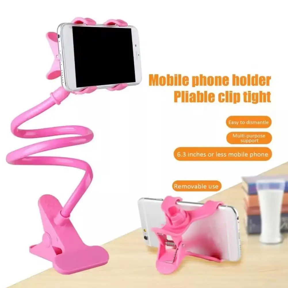 Phone Holder Gooseneck Flexible Arm Lazy Rotatable Bedside Cellphone Stand Mount Household Support Bracket Smartphone Holder