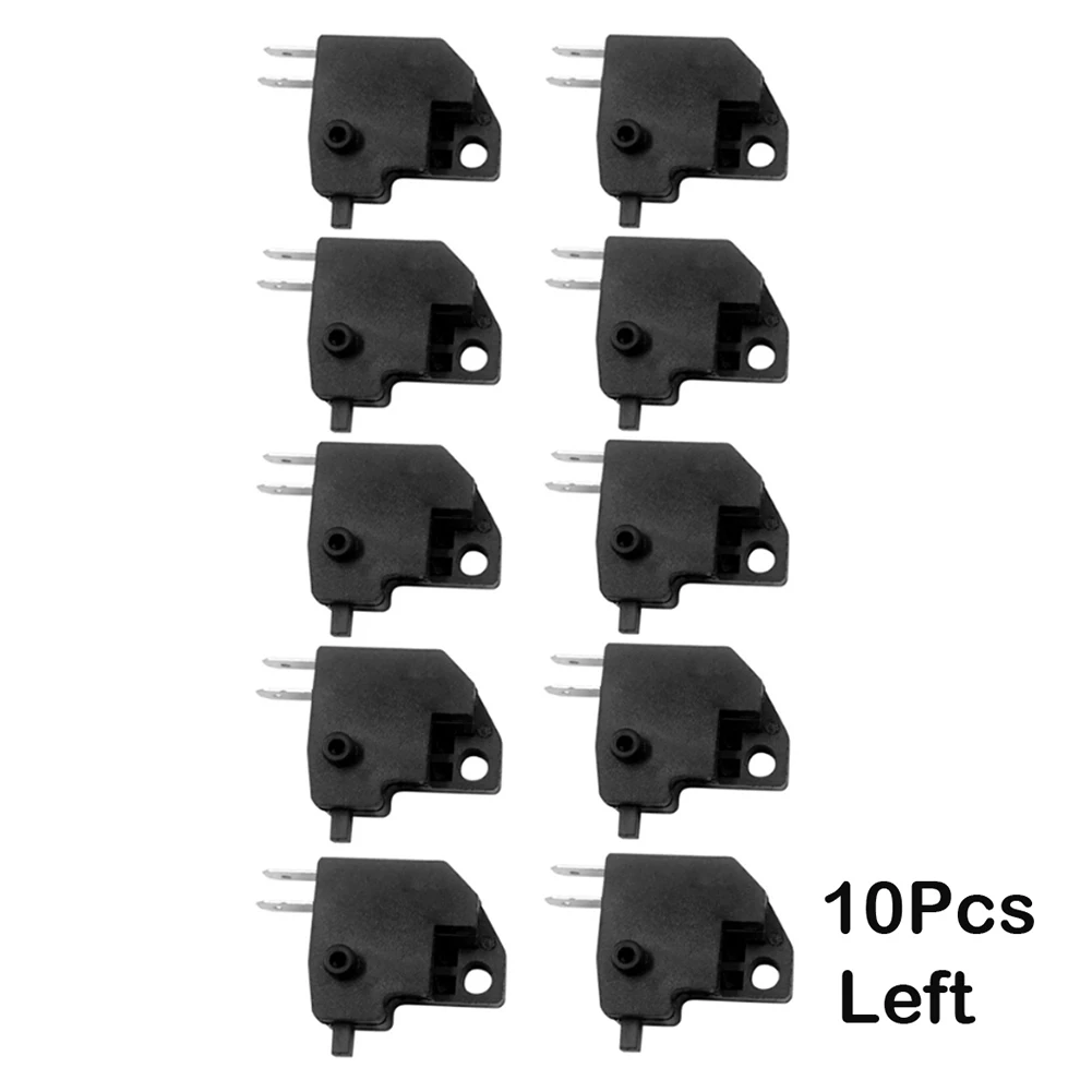 10Pcs/set Brand New Motorcycle Front Left Right Brake Light Stop Lever Clutch Switch Button Black Plastic For Most Cars Stable