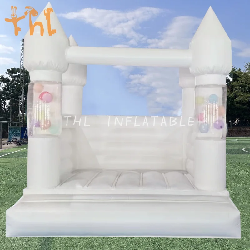 

Adult Kids Inflatable Jumping Castle Commercial Giant Large White Bounce House Instant Blow Up For Party Wedding Birthday