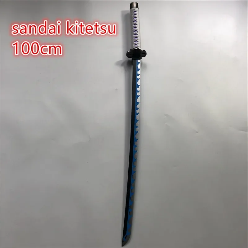 

Anime Cosplay 2nd Generation kitetsu Zoro Sword Weapon Katana Espada Wood Ninja Knife 1:1 Samurai Sword Prop Toys 100cm