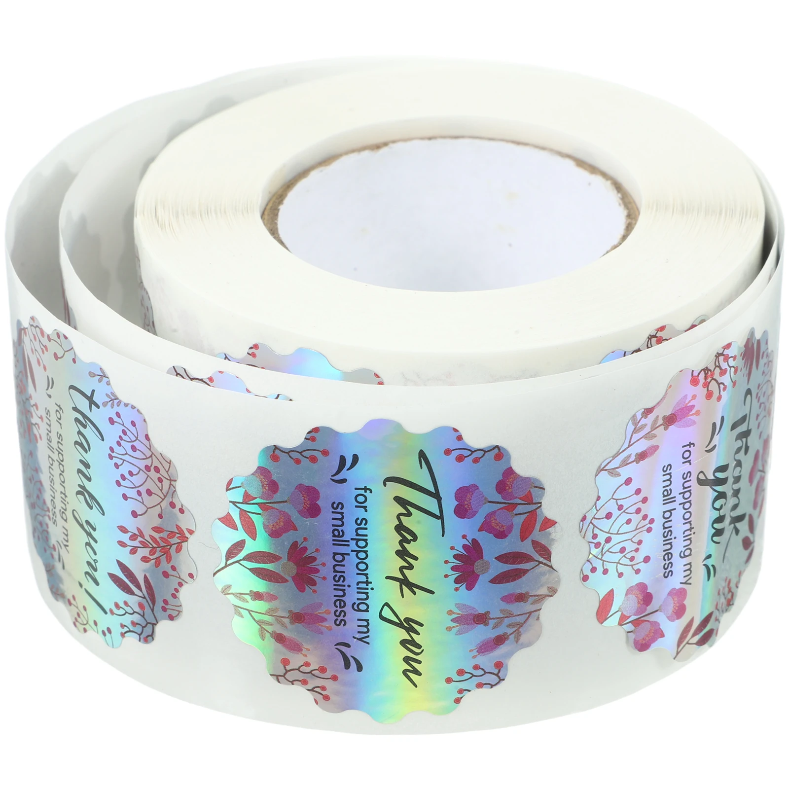 

1 Roll Thank You Label Self-Adhesive Decals For Gift Bags Bakery Packaging Candy Wrapping Decorative Sticker Roll Gift Sealing