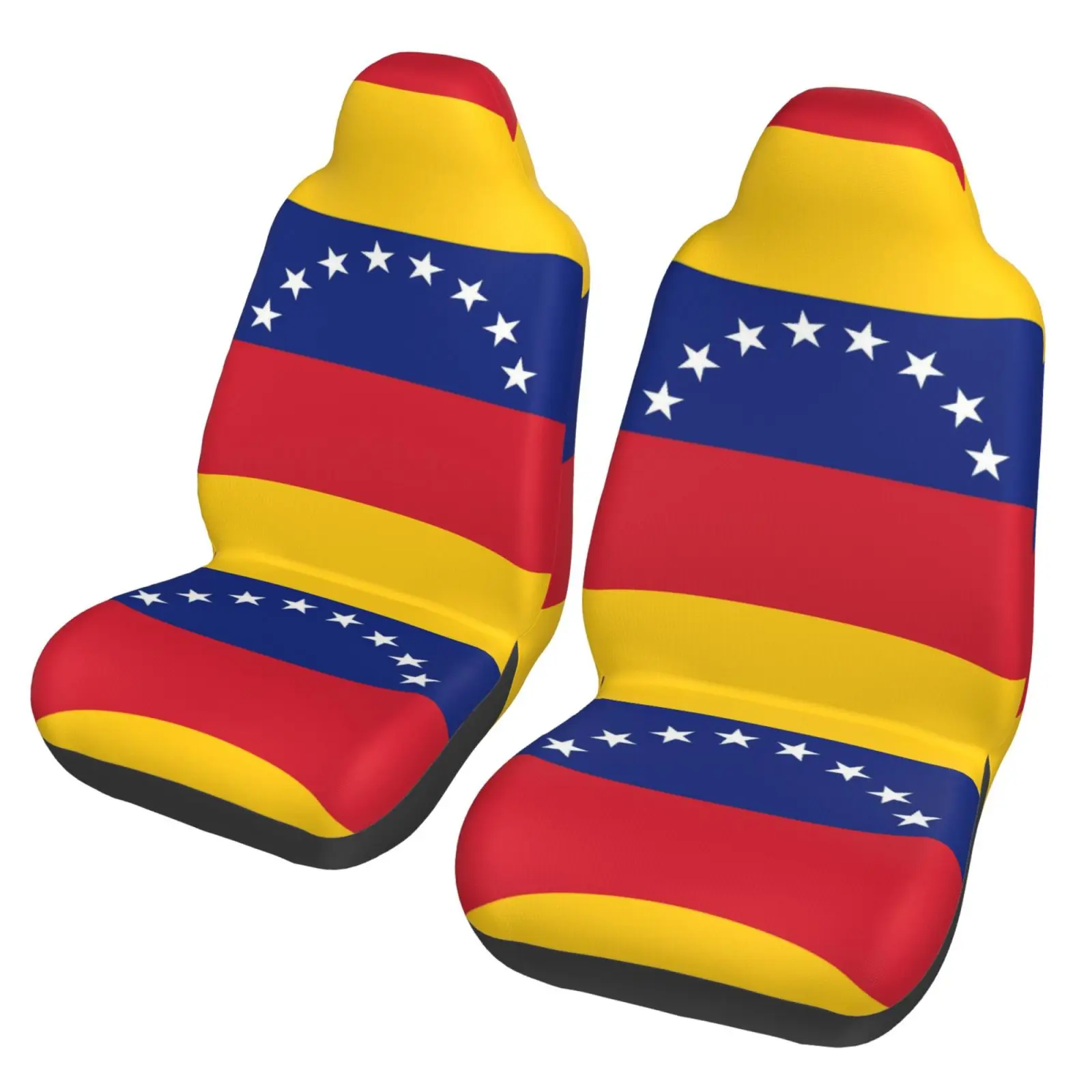 

Venezuela Flag Printed Car Front Seat Cover Protection Kit - 2 Pieces - Patriotic-themed Car Interior Accessory Seat Cover
