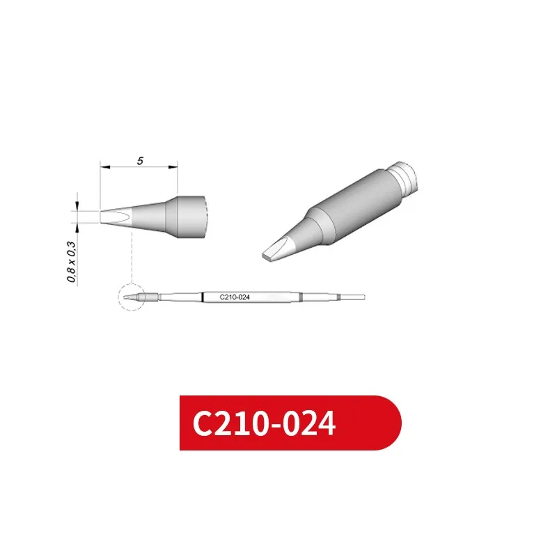 

C210-024/001/002/028/029/030/023 Soldering Iron Tips Around 2Ω Compatible for JBC SUGON AIFEN Soldering Station