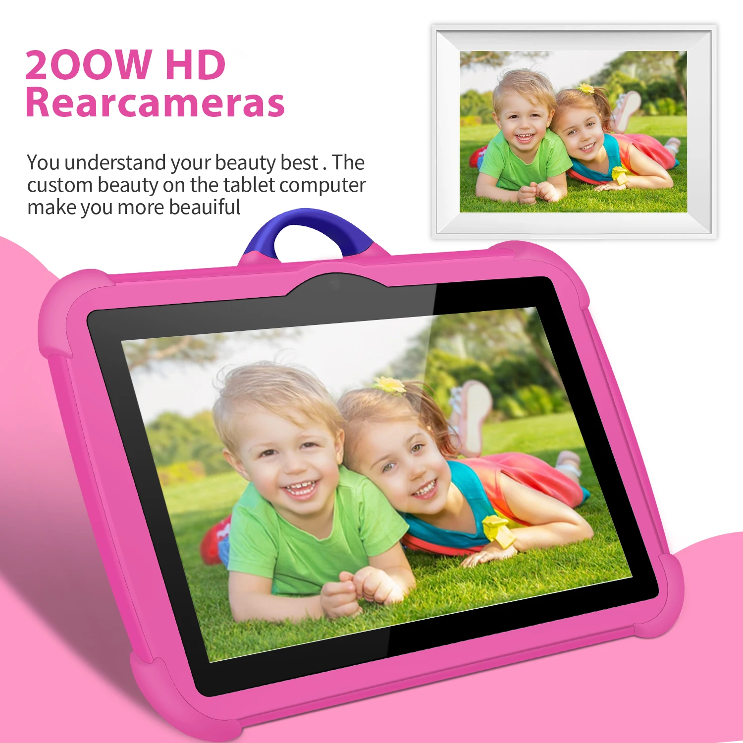 New 7 Inch Kids Tablets Learning Education Android Tablet PC Quad Core 4GB RAM 64GB ROM 5G WiFi Dual Cameras Children\'s Gifts