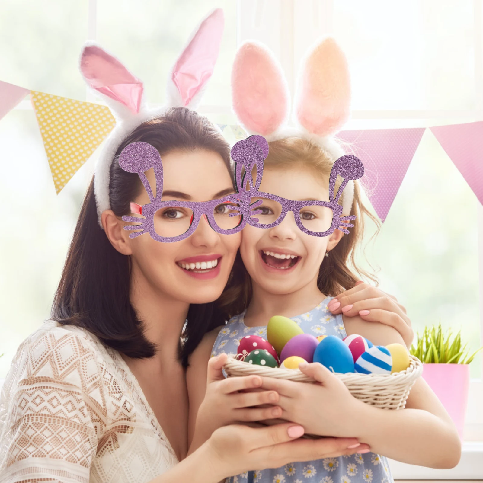

Costume Party Eyeglasses Rabbit Ear Easter Bunny Fashion Purple Non-woven Fabric Creative