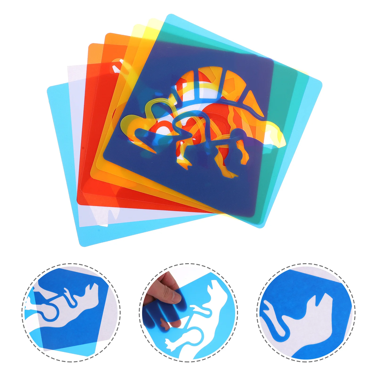 30 قطعة قوالب رسم الديناصور البلاستيك القابلة لإعادة الاستخدام الإستنسل DIY بها بنفسك اللوحة الحرف سكرابوكينغ الحيوان الاستنسل الرسم