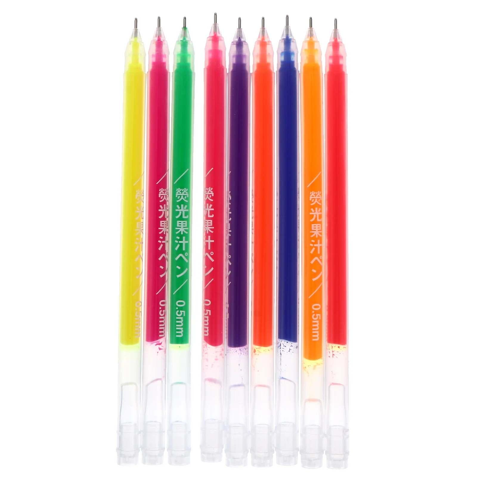 

9 Pcs Color Painting Pen Gel Colored Ink Pens Highlighter Vintage Plastic Student Come