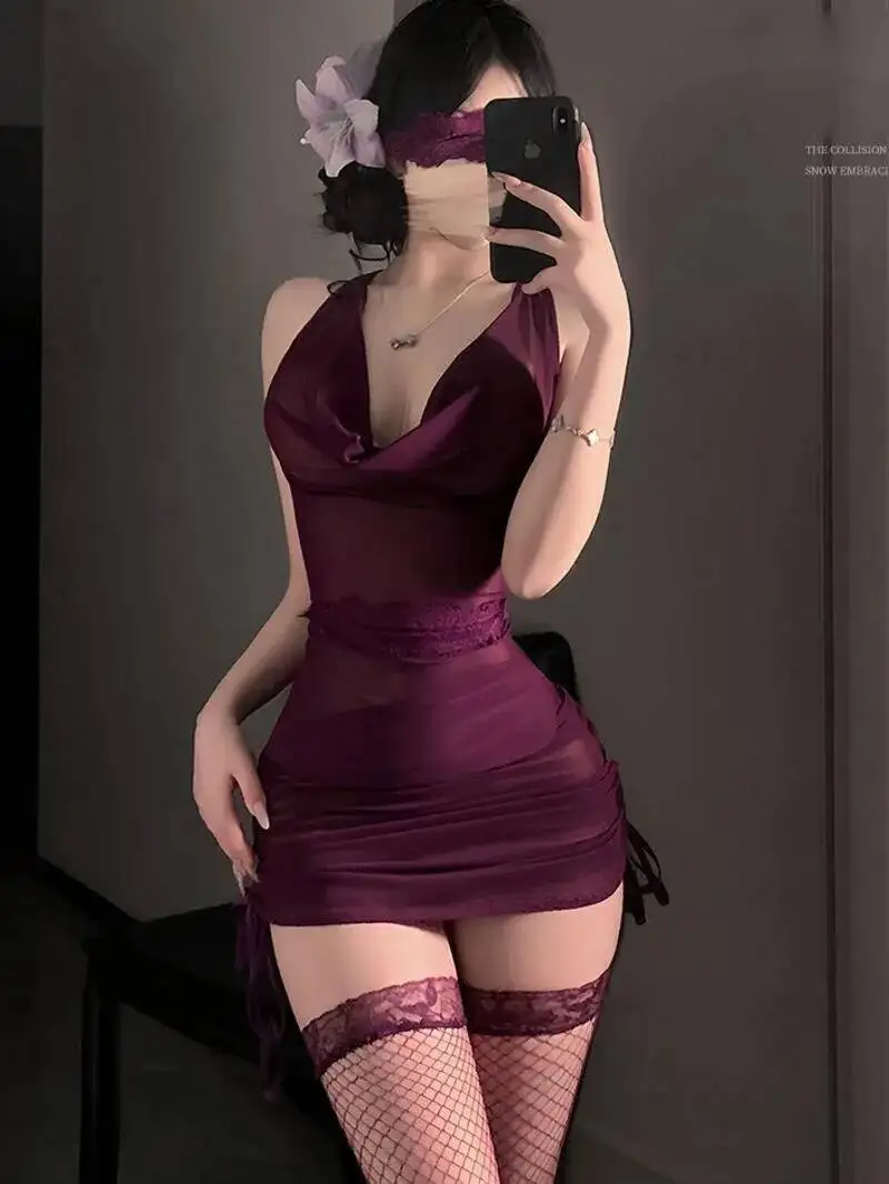 Gonna a rete divisa trasparente sexy trasparente calda per le donne Abito elegante in pizzo a rete trasparente Hot Sexy Top da donna 2025 Nuovo 23MS