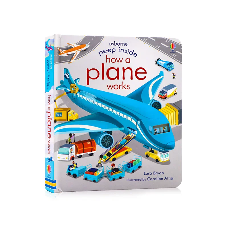 Peep Inside How A Plane Works 0-6ages English Picture Book Kids Children Enlightenment Cognitive Parent-child Reading Book