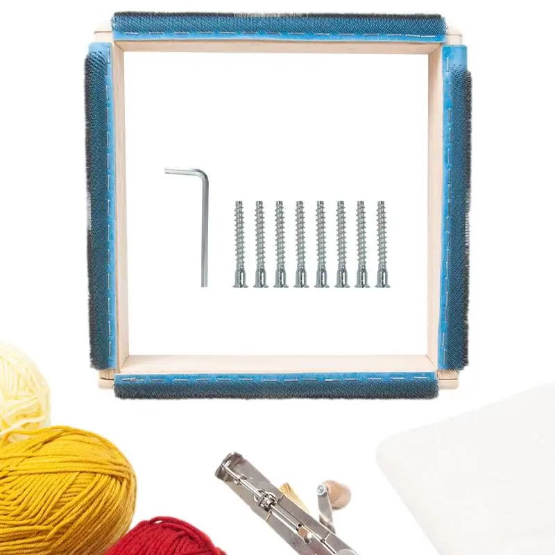 

Square Embroidery Hoop Square Embroidery Set Wooden Gripper Strips For Punch Needle Frame With Needle For Embroidery Sewing