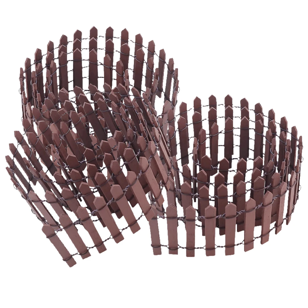 

3pcs Micro Landscape Fence Miniature Garden Fence For Dollhouse Fairy Garden Decor, Lightweight Natural Design Fade Resistant