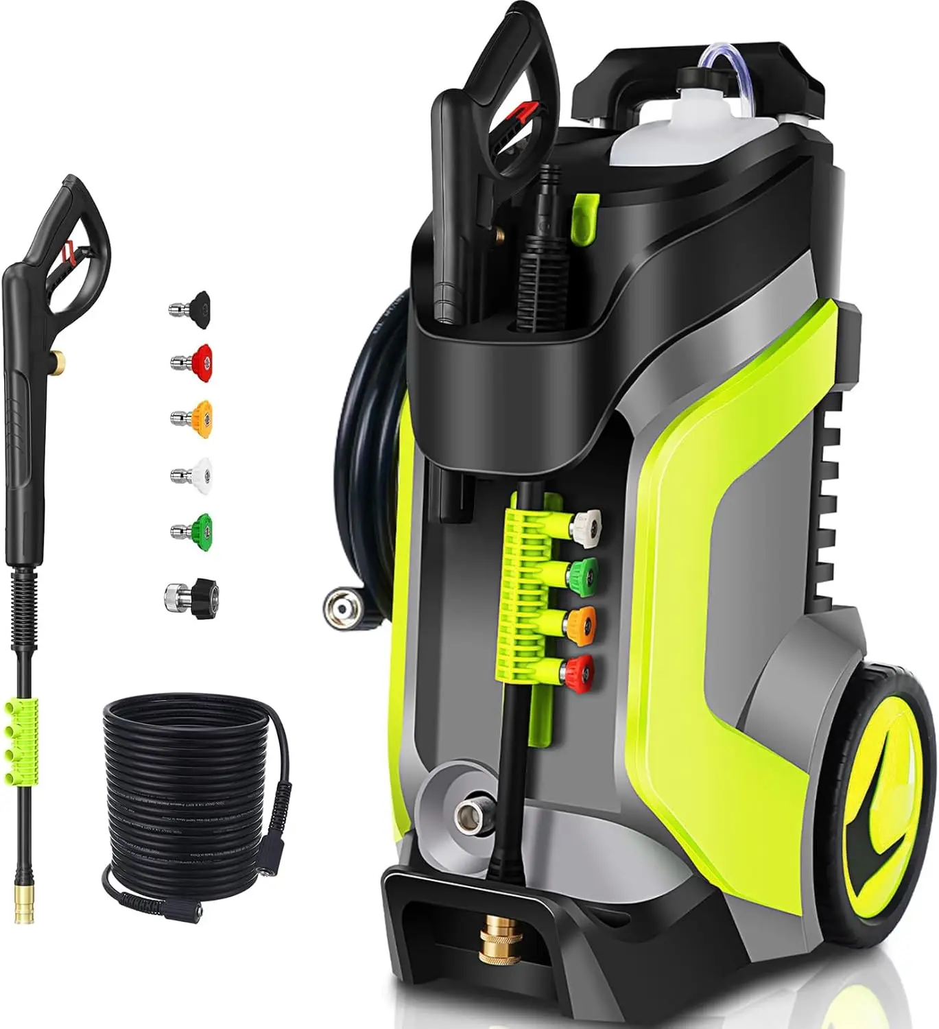 

Electric Pressure Washer 5000PSI 4.0GPM Power Washers with M22-14mm Pressure Hose 33FT, Power Sprayers High Pressure with 1/4" Q