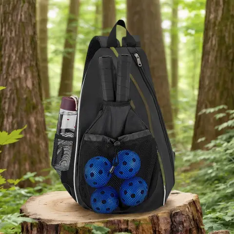 Pickleball Paddle Bag Lätt Andningsbar Sportryggsäck Vattentät Bärbar Racketryggsäck Pick Ball Paddle Axelväskor 8 best sales racketväska - №3